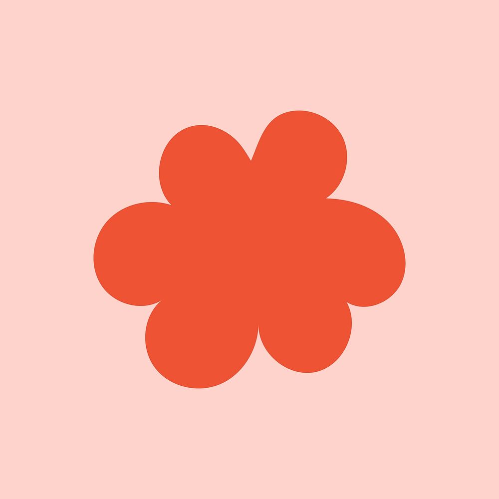 Orange flower shape vector