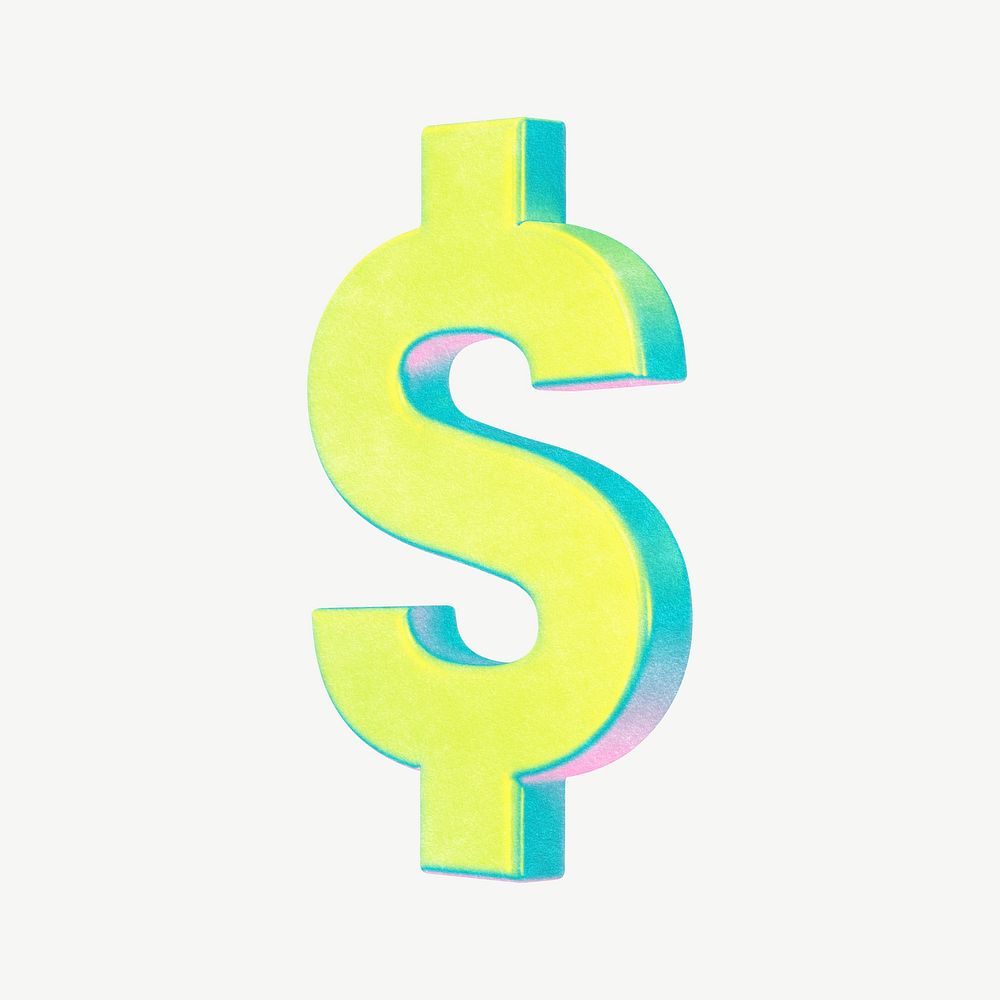 Dollar sign, fiat currency psd