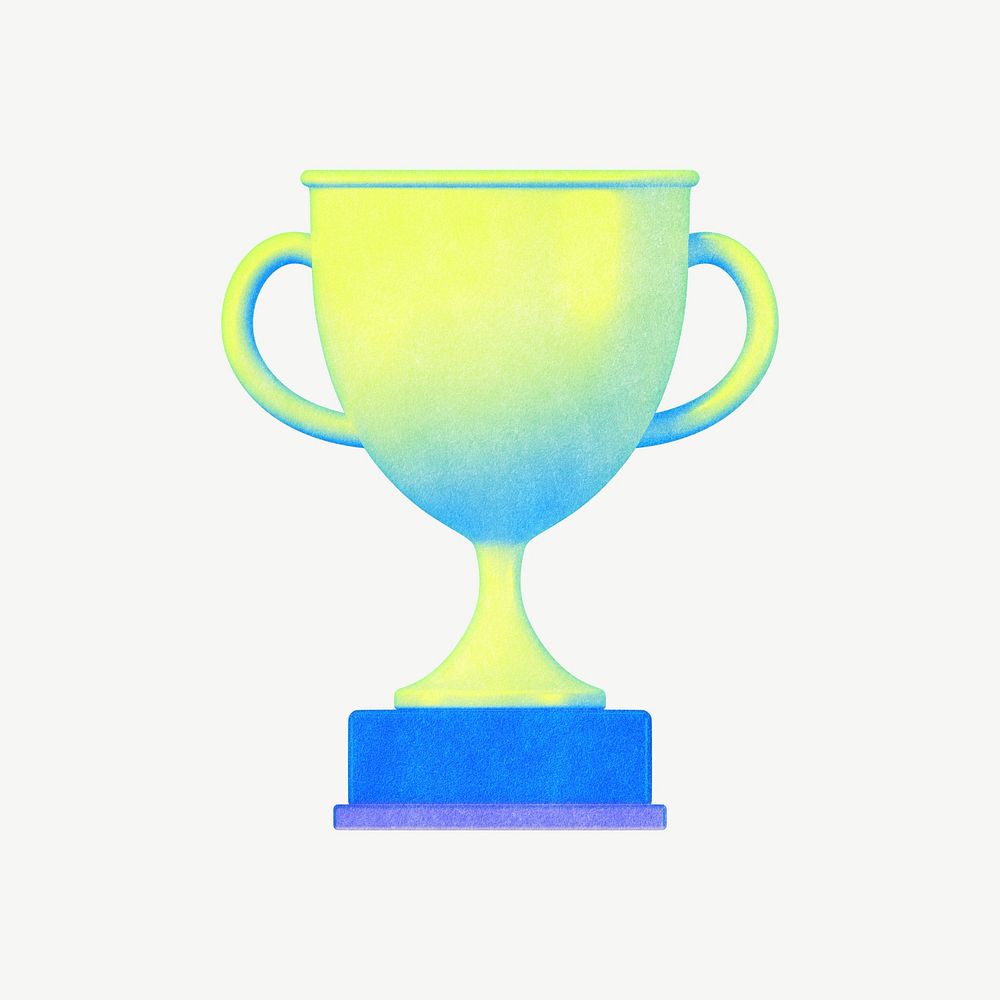 Award trophy collage element psd