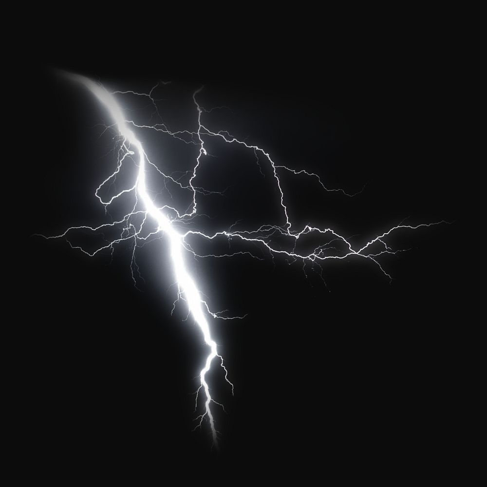 Lightning bolt in a storm image