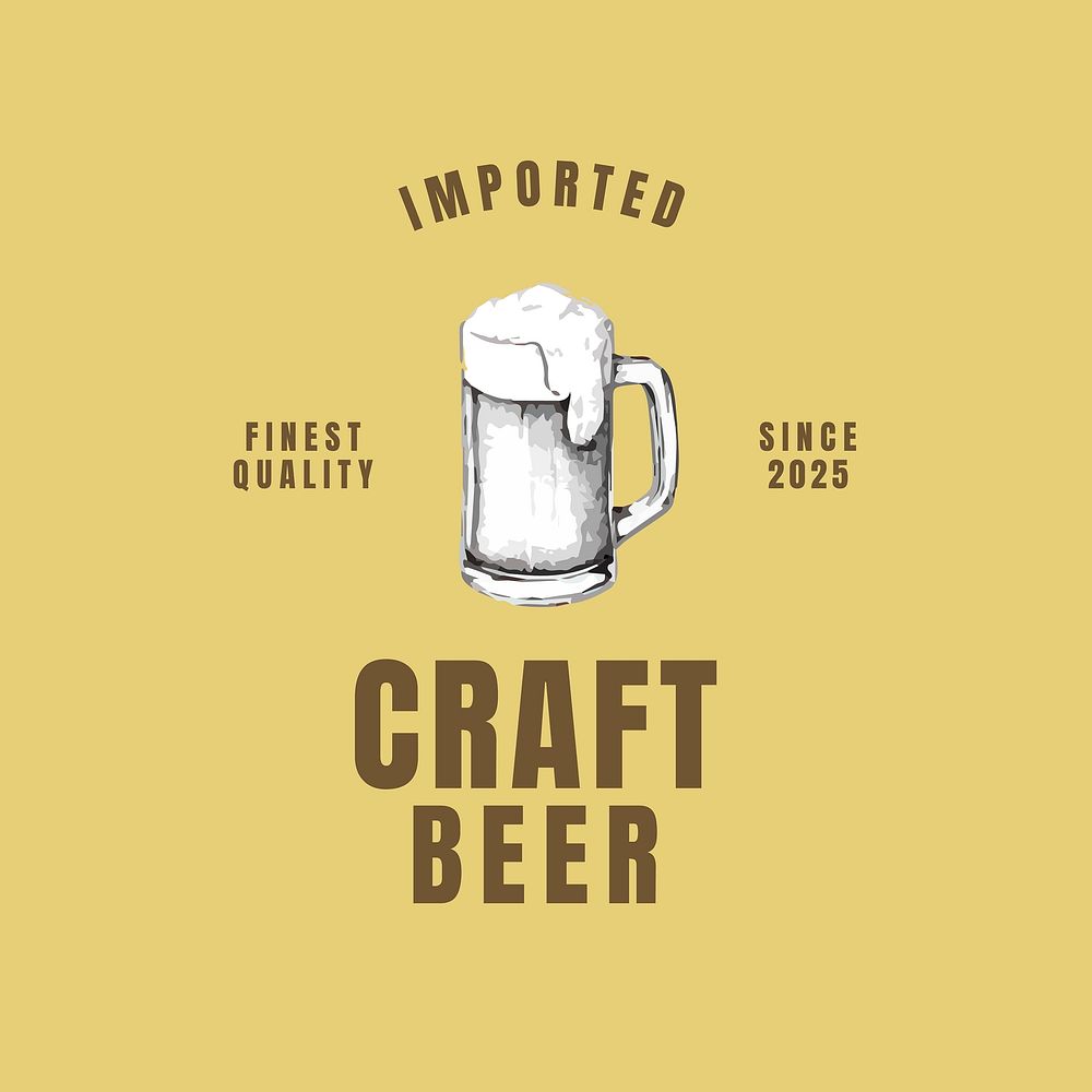 Craft beer logo design vector
