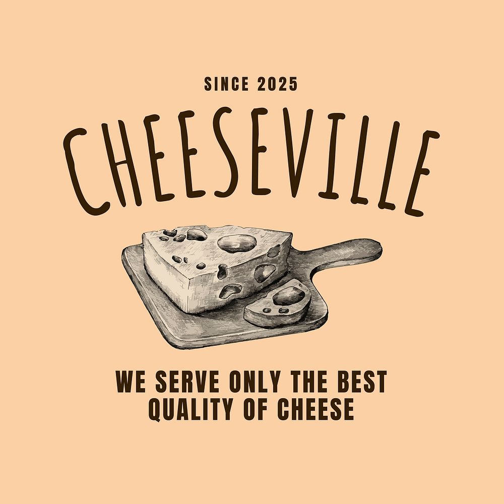 Cheeseville shop logo design vector