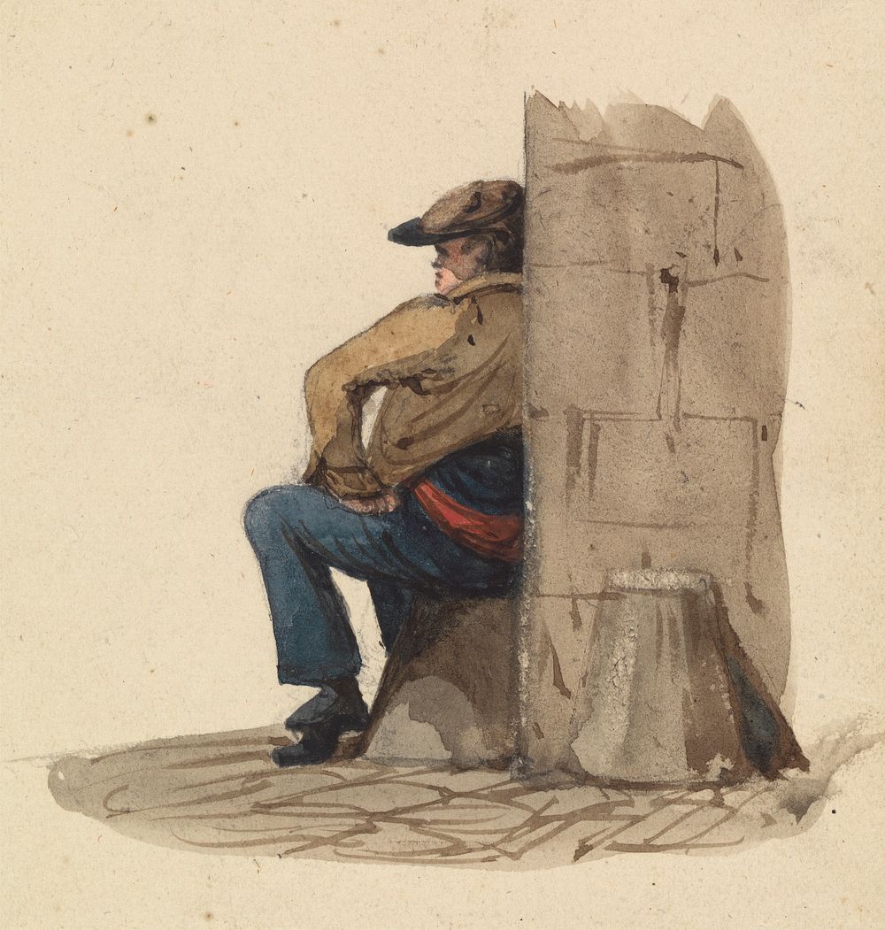 Sketches from Life in Paris: Man in Blue Trousers by Ambrose Poynter