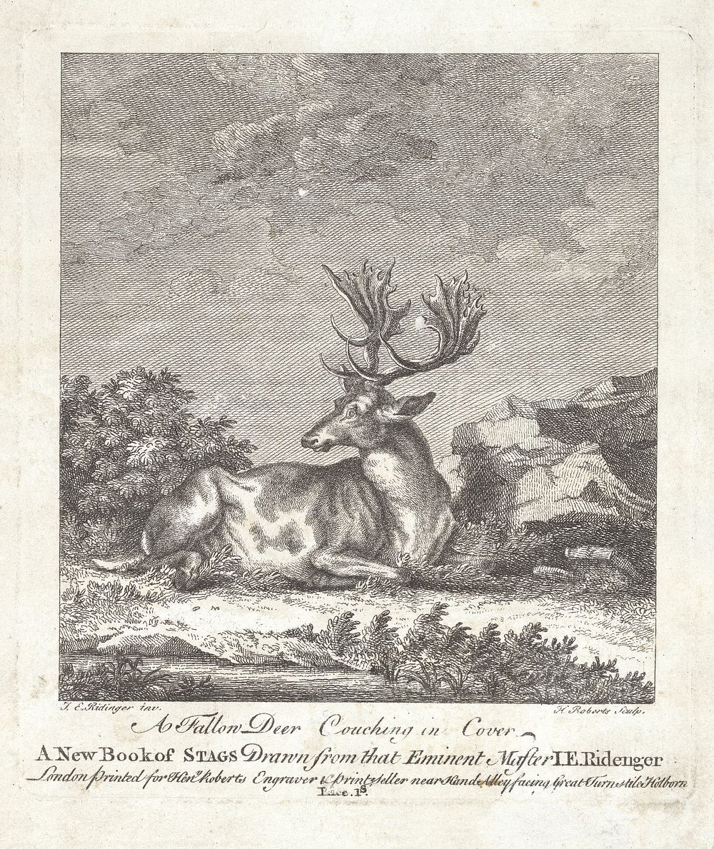 A new book of stags / drawn from that eminent master I.E. Ridinger.