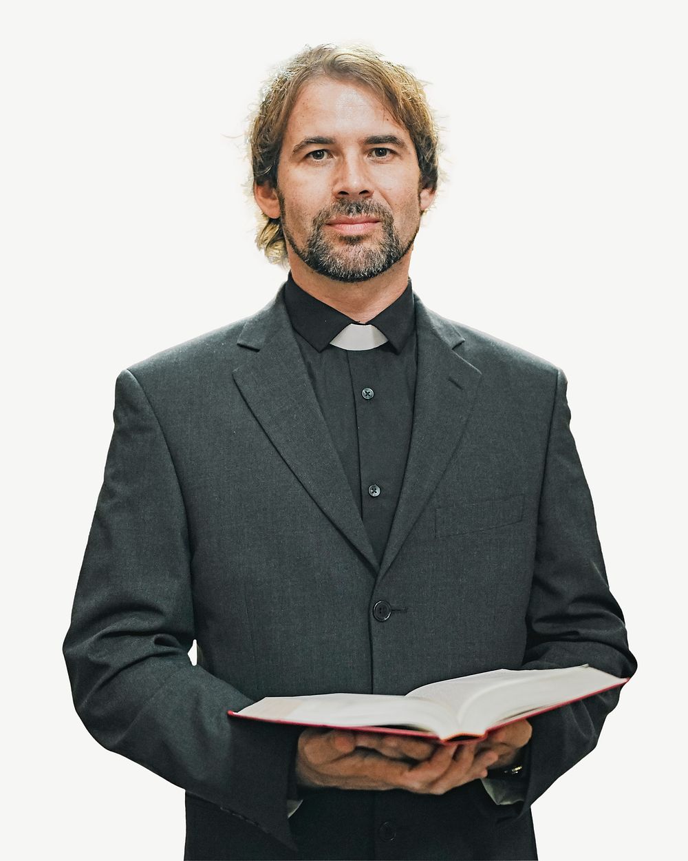 Christian priest collage element psd