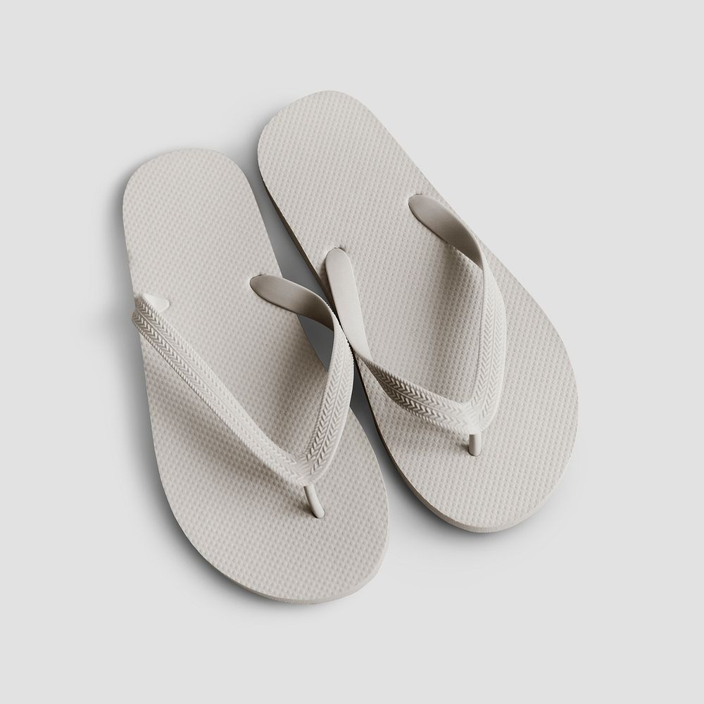 Flip flop psd summer beach slippers mockup