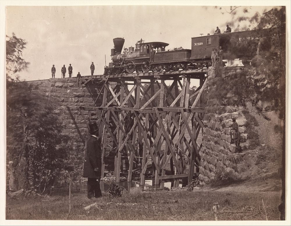 Bridge on Orange and Alexandria Rail Road, as Repaired by Army Engineers under Colonel Herman Haupt