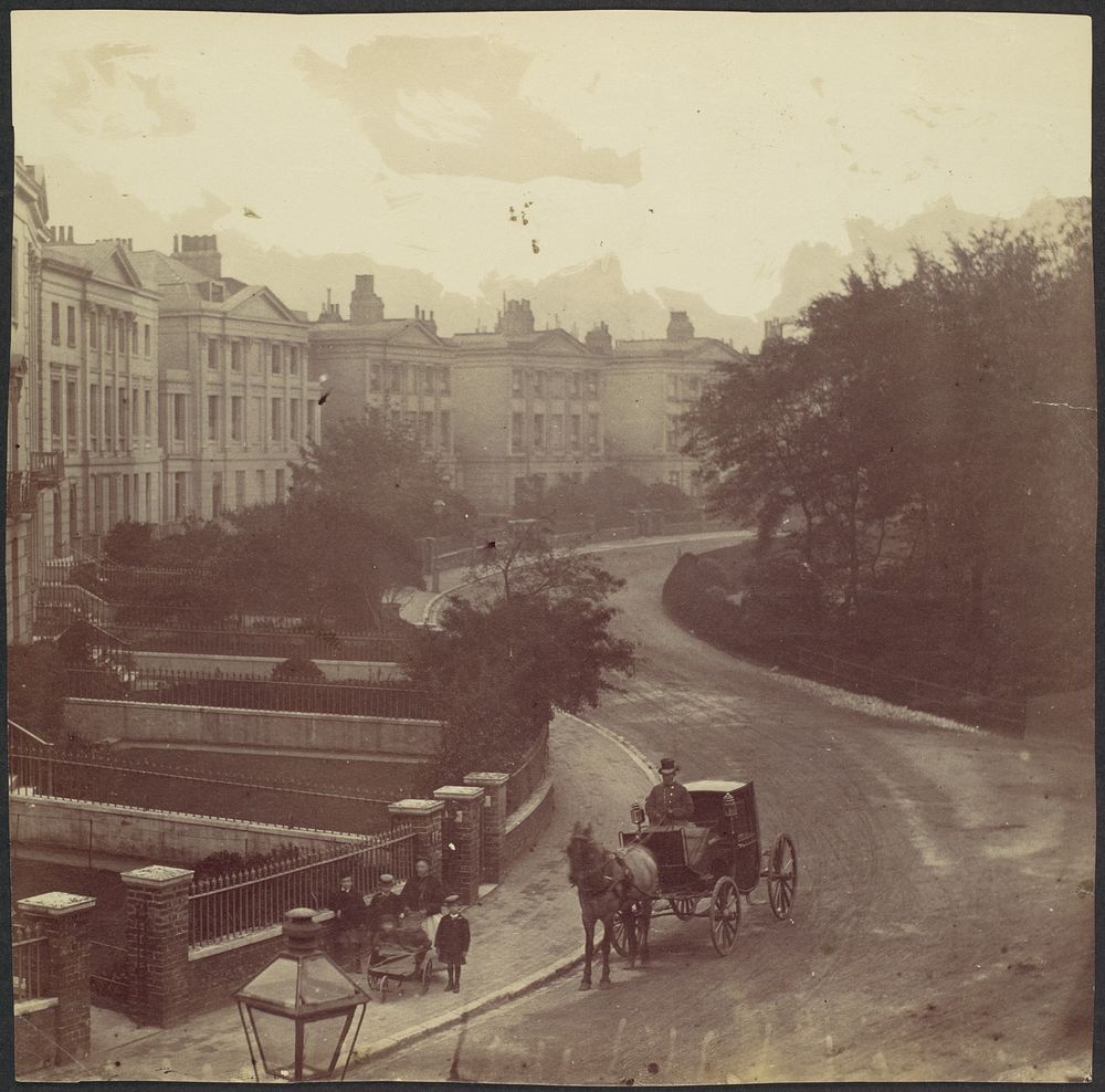 Carriage on Street in Residential Neighborhood, London  by Unknown