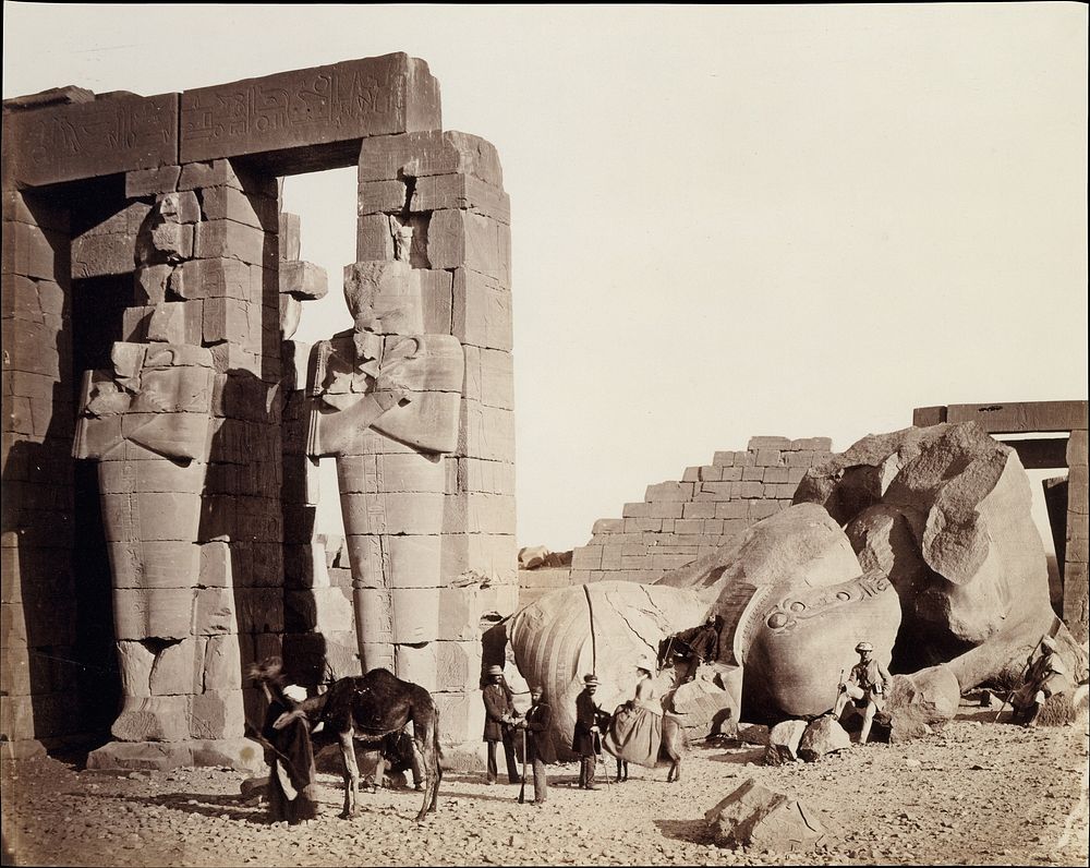 The Rameseum of El-Kurneh, Thebes by Francis Frith