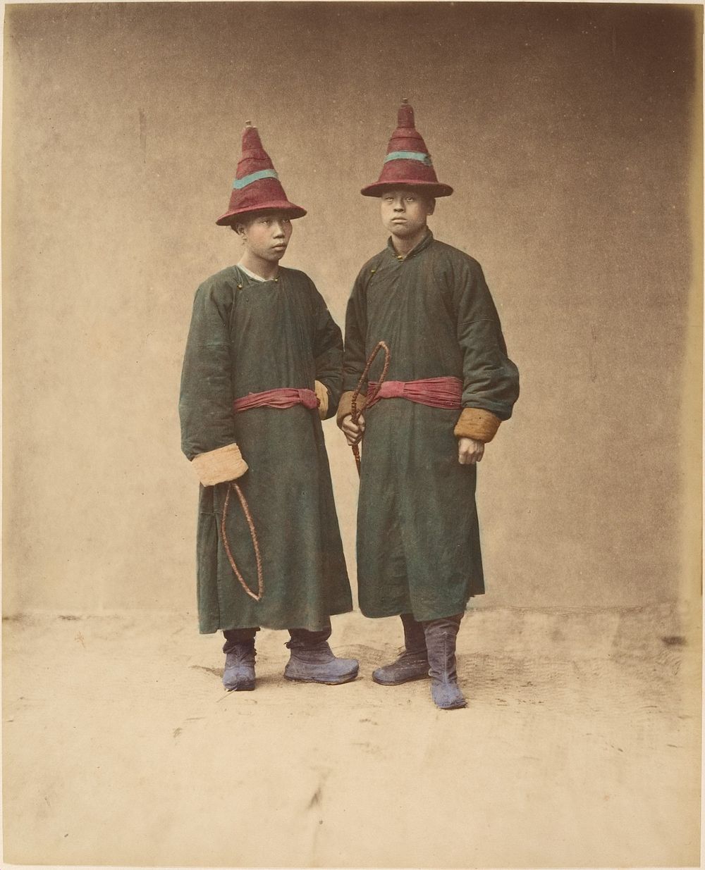Two Chinese Men in Matching Traditional Dress