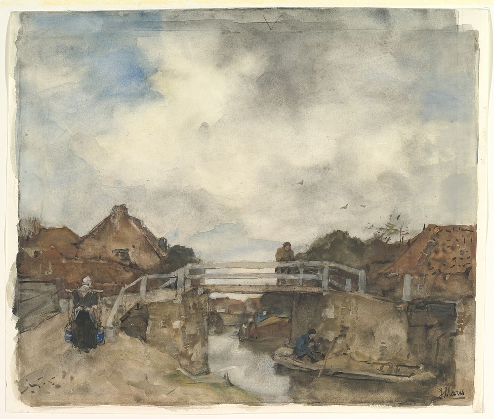 Dutch Canal, Rijswijk by Jacob Maris