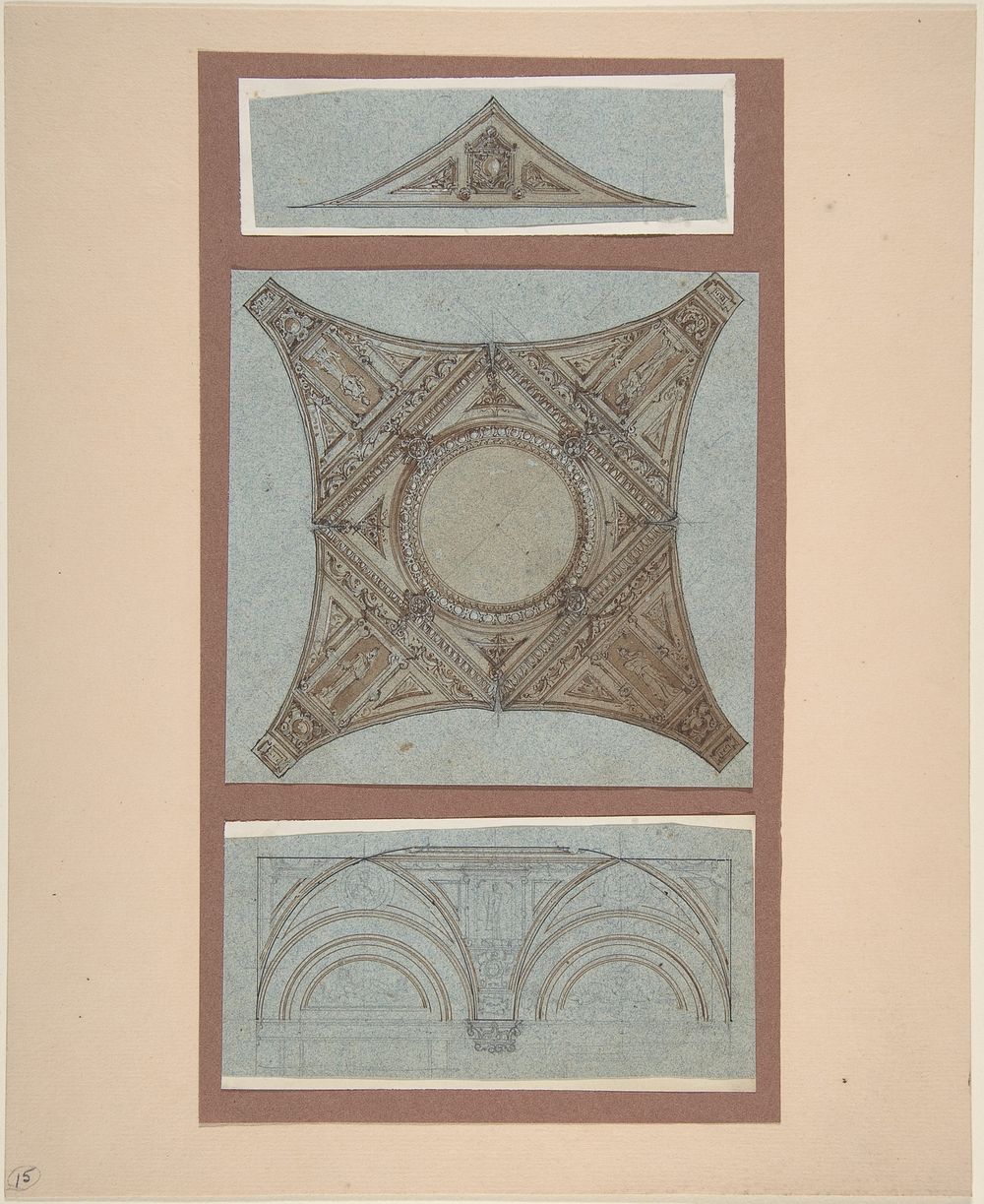 Designs for Decoration of Vaults, Anonymous, French, 19th century
