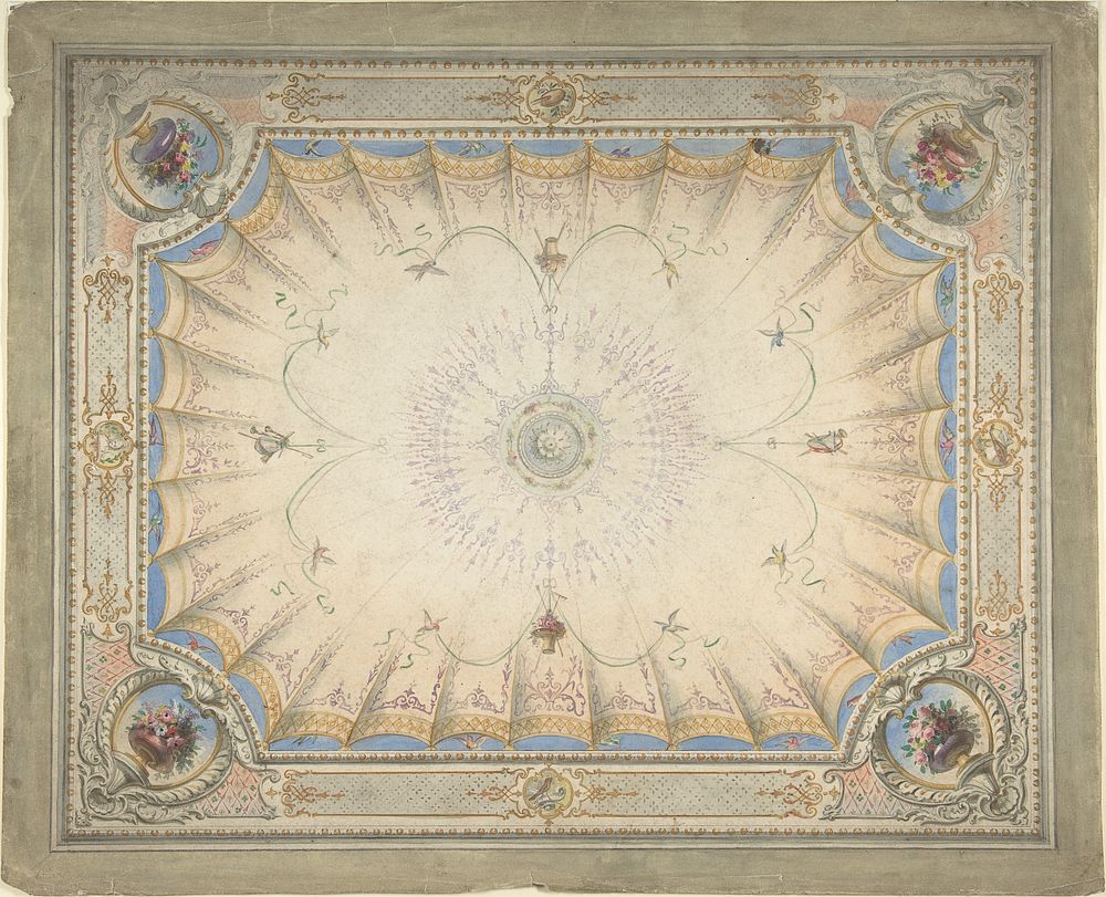 Ceiling Design for the Boudoir, Ardgowan