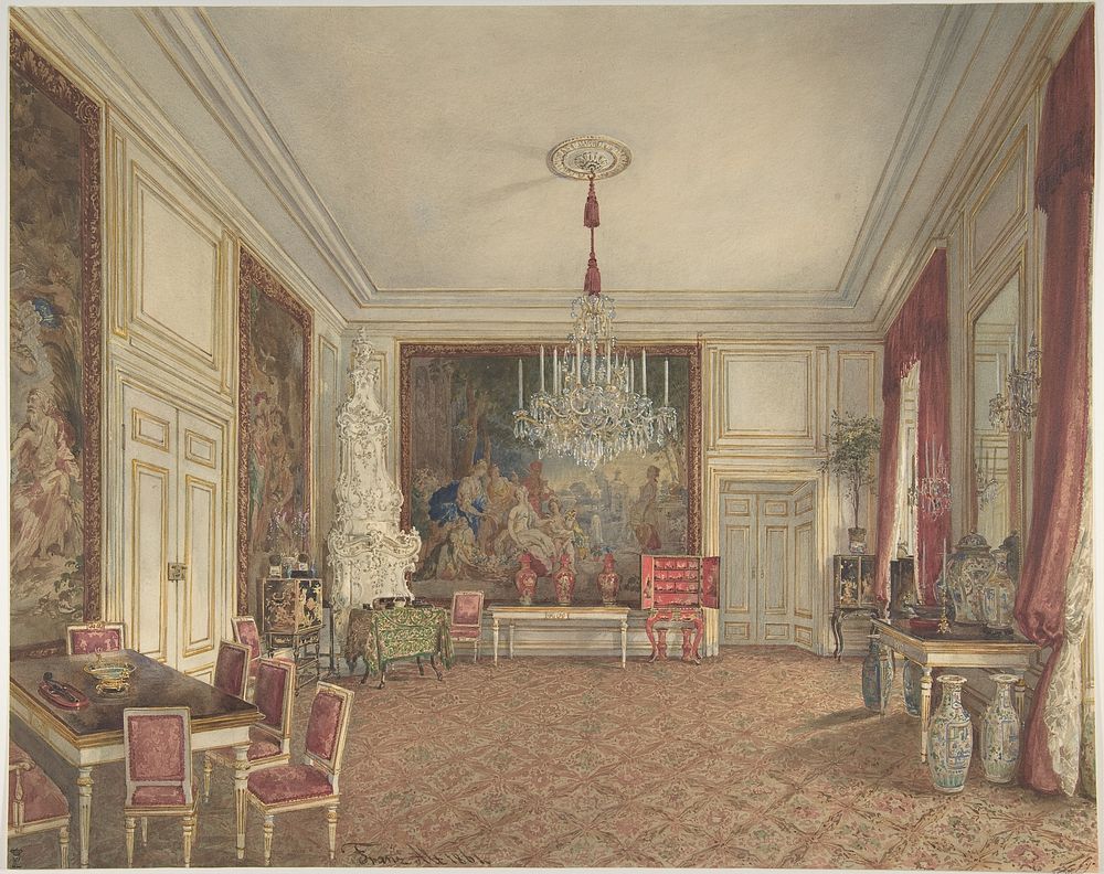 Room of Archduke Ludwig Victor in the Hofburg, Vienna by Franz Alt