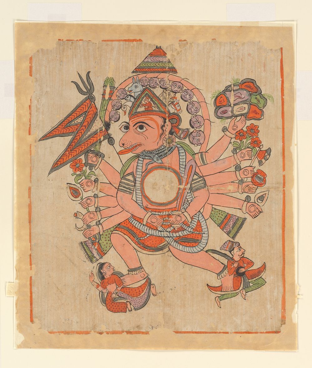 Hanuman in His Tantric Five-Headed Pancha Mukha Form