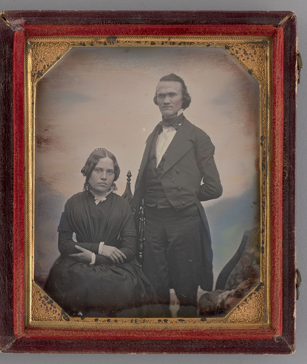 Untitled (Portrait of a Seated Woman and a Standing Man) by Southworth & Hawes