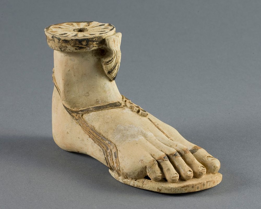 Aryballos (Container for Oil) in the Form of a Right Foot by Ancient Greek