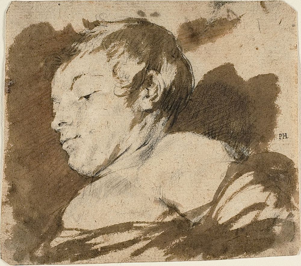 Head of a Child by Style of Anthonie van Dyck