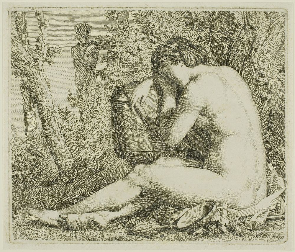 Resting Bacchante by Johann August Nahl, II