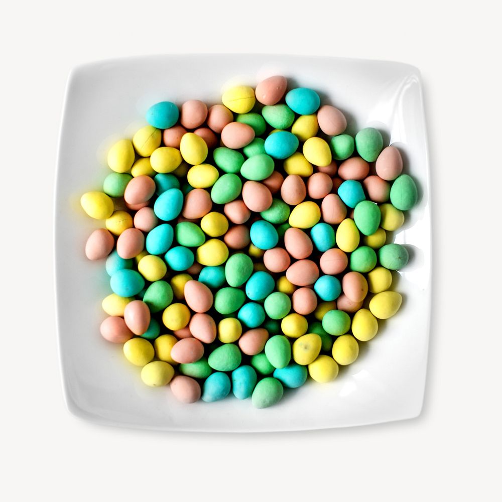 Colorful chocolate image on white