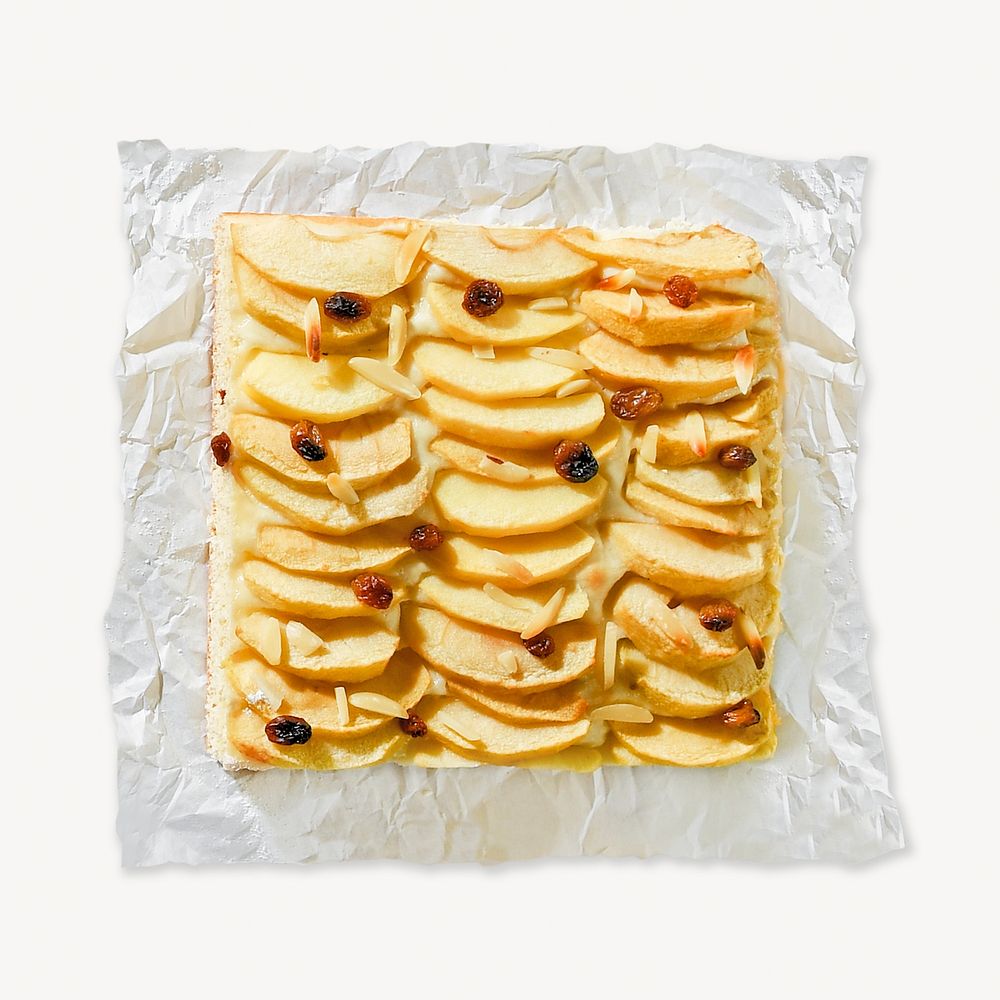 Homemade apple bakery image on white