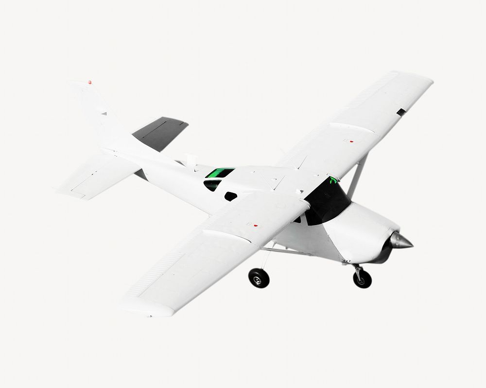 Airplane flight transportation isolated image on white