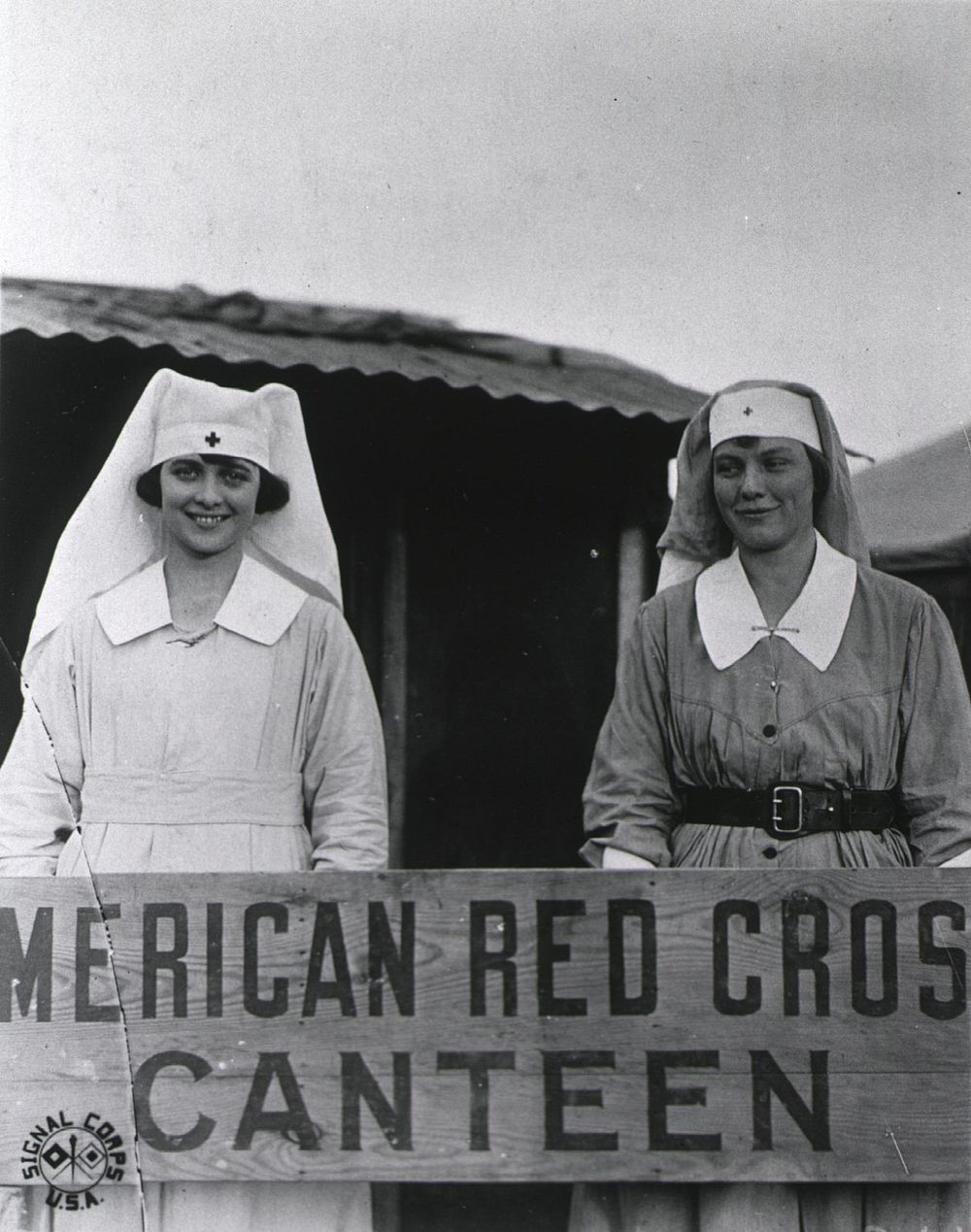 U.S. Army Evacuation Hospital No.12, Manil La Tour, France, Red Cross Canteen workers. Original public domain image from…