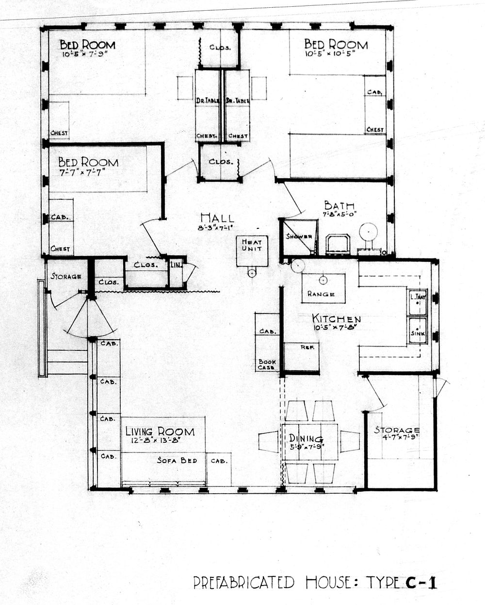 Type C-1 House Plans.