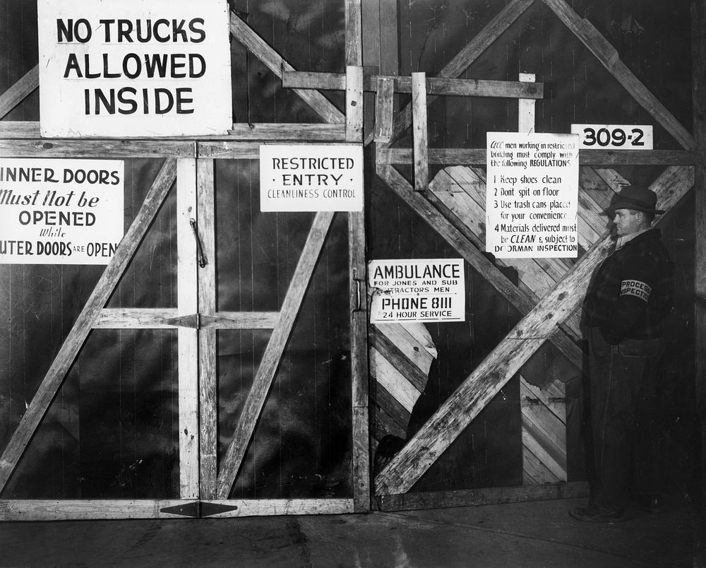 Signs at K-25 Plant 1945 Oak Ridge