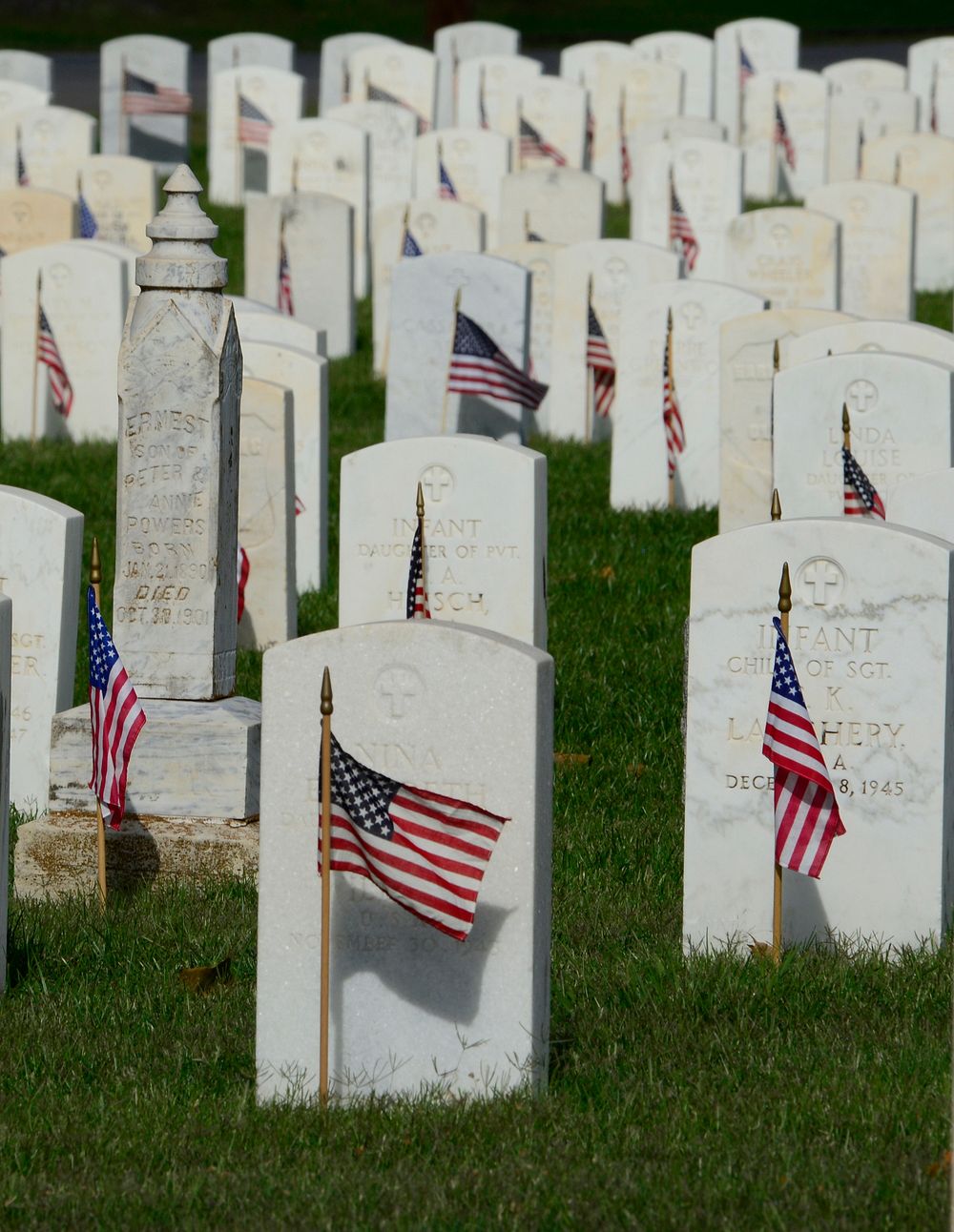 Fort Sill Post Cemetery was decorated with American flags by members of the Fort Sill Chapter of the Sergeant Audie Murphy…
