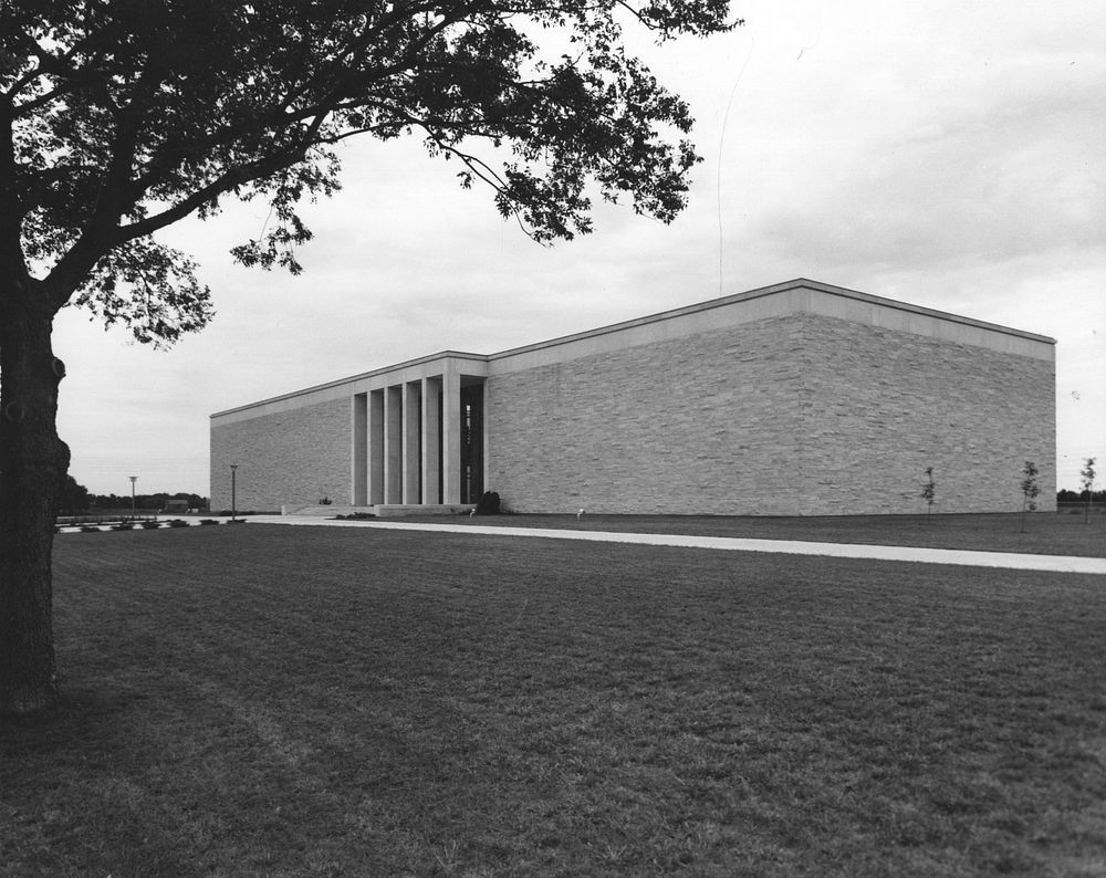 Photograph of Eisenhower Library Abilene, Kansas (Exterior). Original public domain image from Flickr