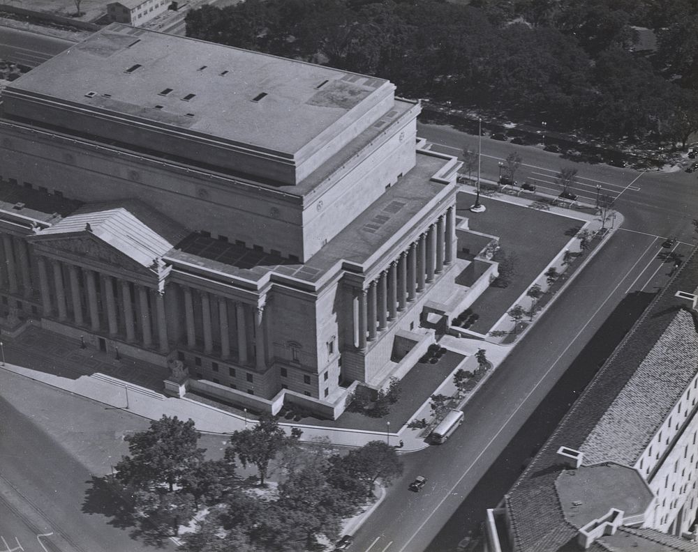 Photograph of an Aerial View of the National Archives Building, Pennsylvania Avenue and 9th Street, Washington, D.C.…