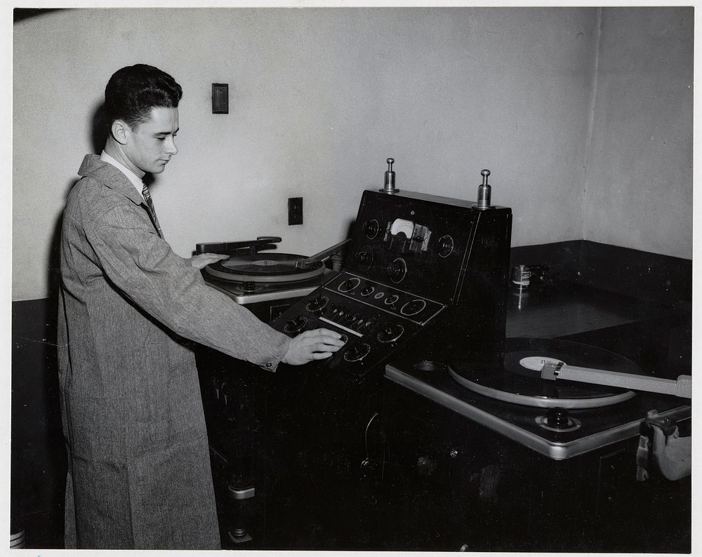 Photograph of E. K. Armour at Turntables