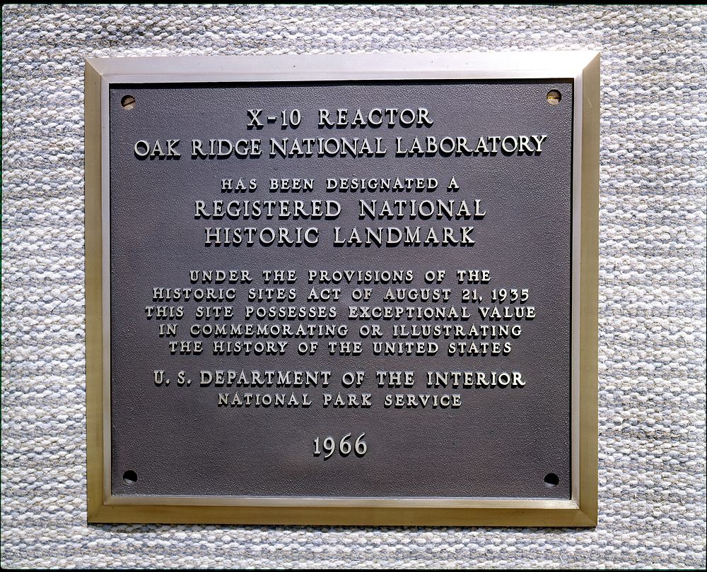 Sign Graphite Reactor 1966 Oak Ridge