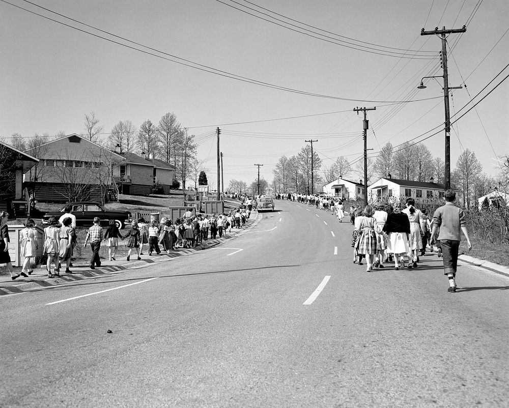 Civil Defense Air Raid Drill Highland View School 1953 Oak Ridge