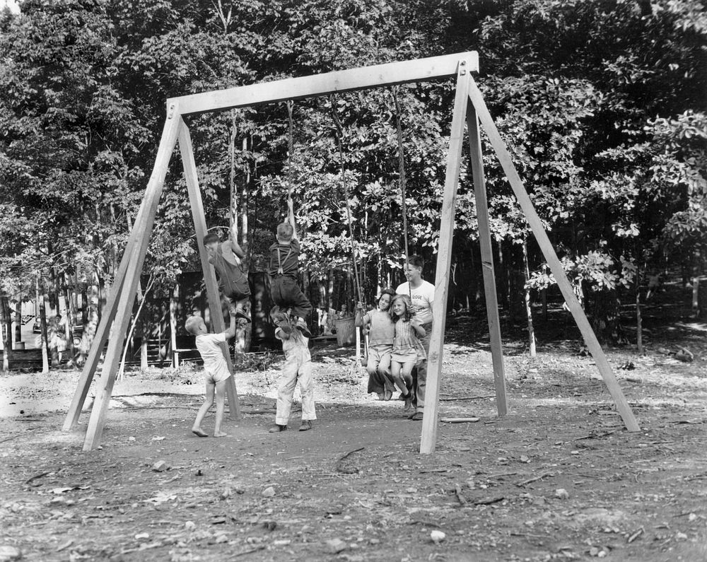 Gamble Valley Trailer Park Children Playing Oak Ridge 1944