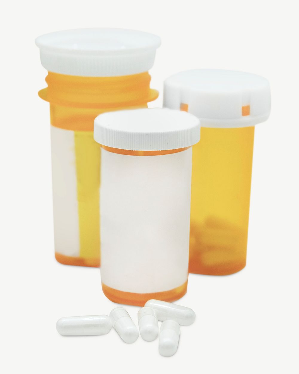 Pill bottle isolated graphic psd