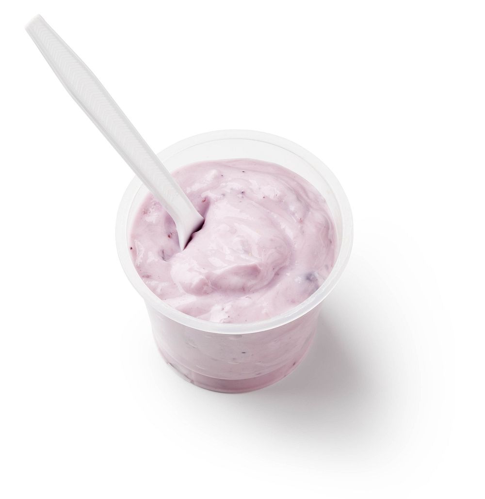 3/4 cup (6 oz) yogurt cup with spoon (1.5 oz eq meat alternates).