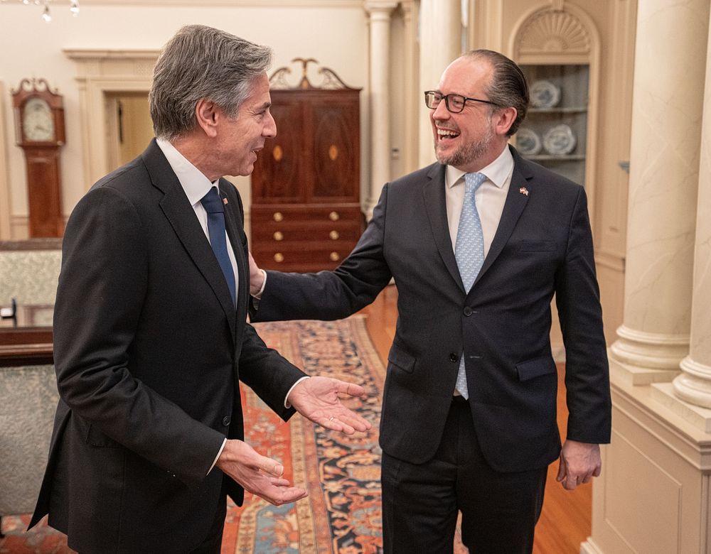 Secretary Blinken Meets with Austrian Foreign Minister SchallenbergSecretary of State Antony J. Blinken meets with Austrian…