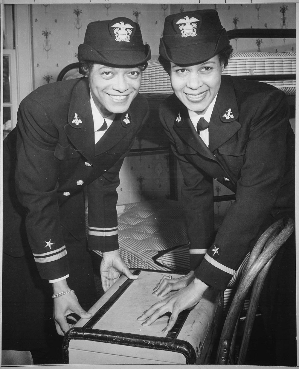 Harriet Ida Pickens and Ens. Frances Wills, first Negro Waves to be commissioned. They were members of the final graduating…
