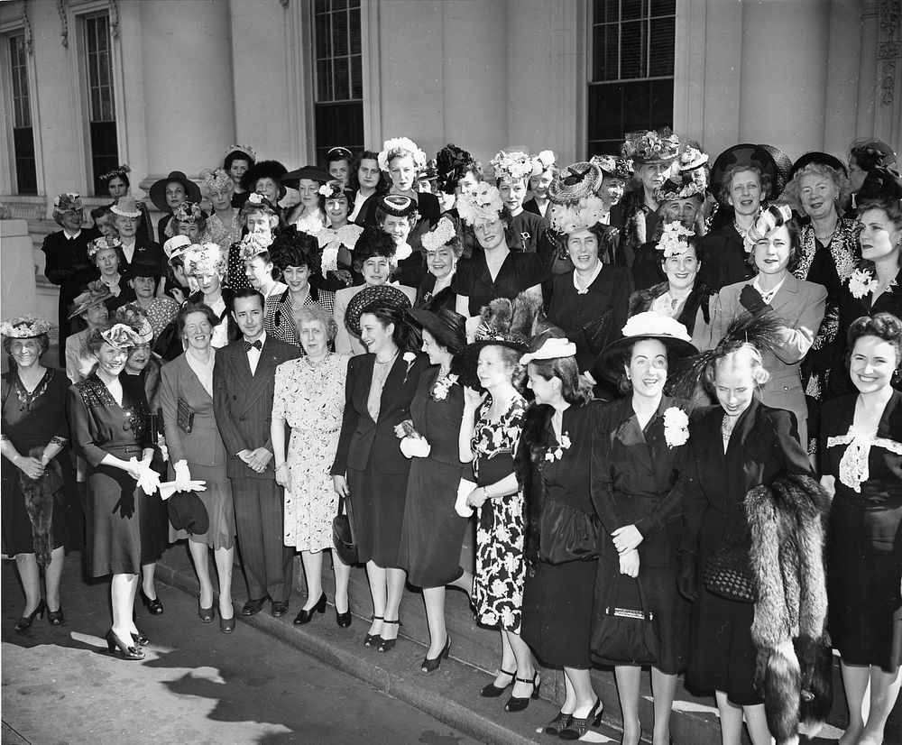 Photograph of Ladies Spanish Class, ca. 1950. Original public domain image from Flickr