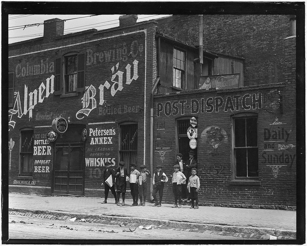Johnston's Branch adjoining Saloon. St. Louis, Mo, May 1910. Photographer: Hine, Lewis. Original public domain image from…