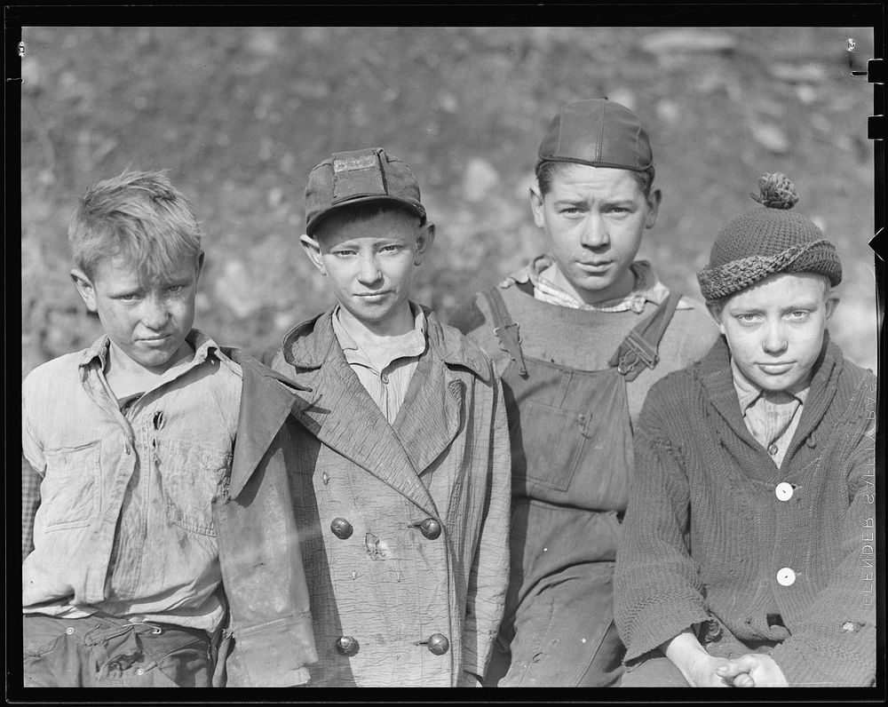 Scott's Run, West Virginia. Children of employed miners at Miller Hill, March 1937. Photographer: Hine, Lewis. Original…