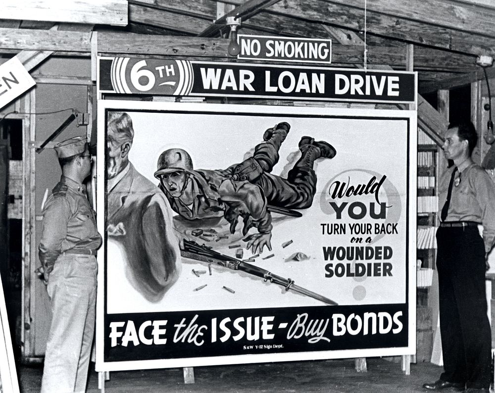 Sign Billboard War Bonds Oak Ridge