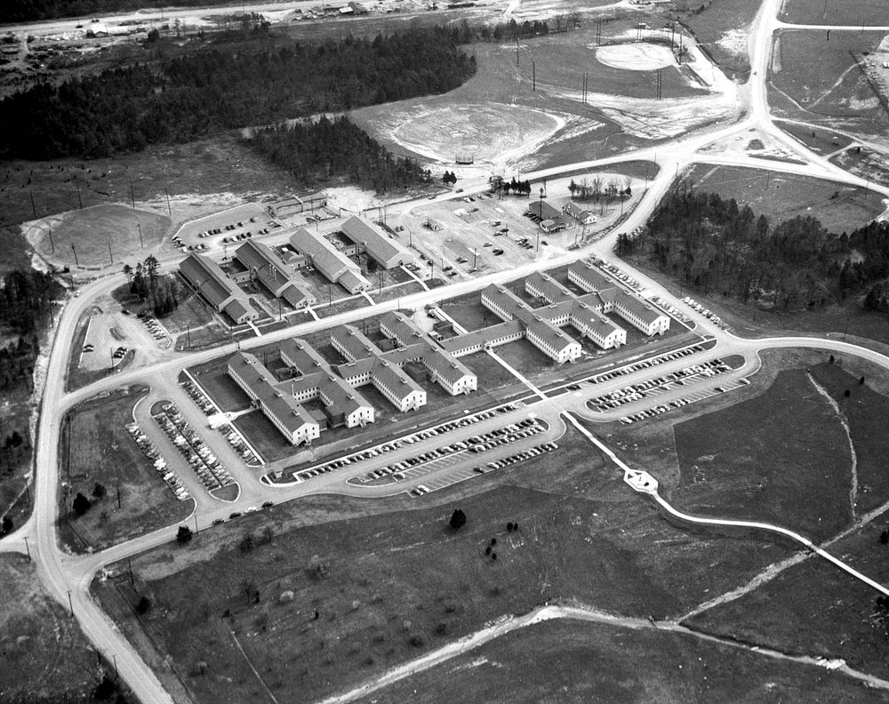 Aeiral View of AEC Administration Bldg. Oak Ridge 1950