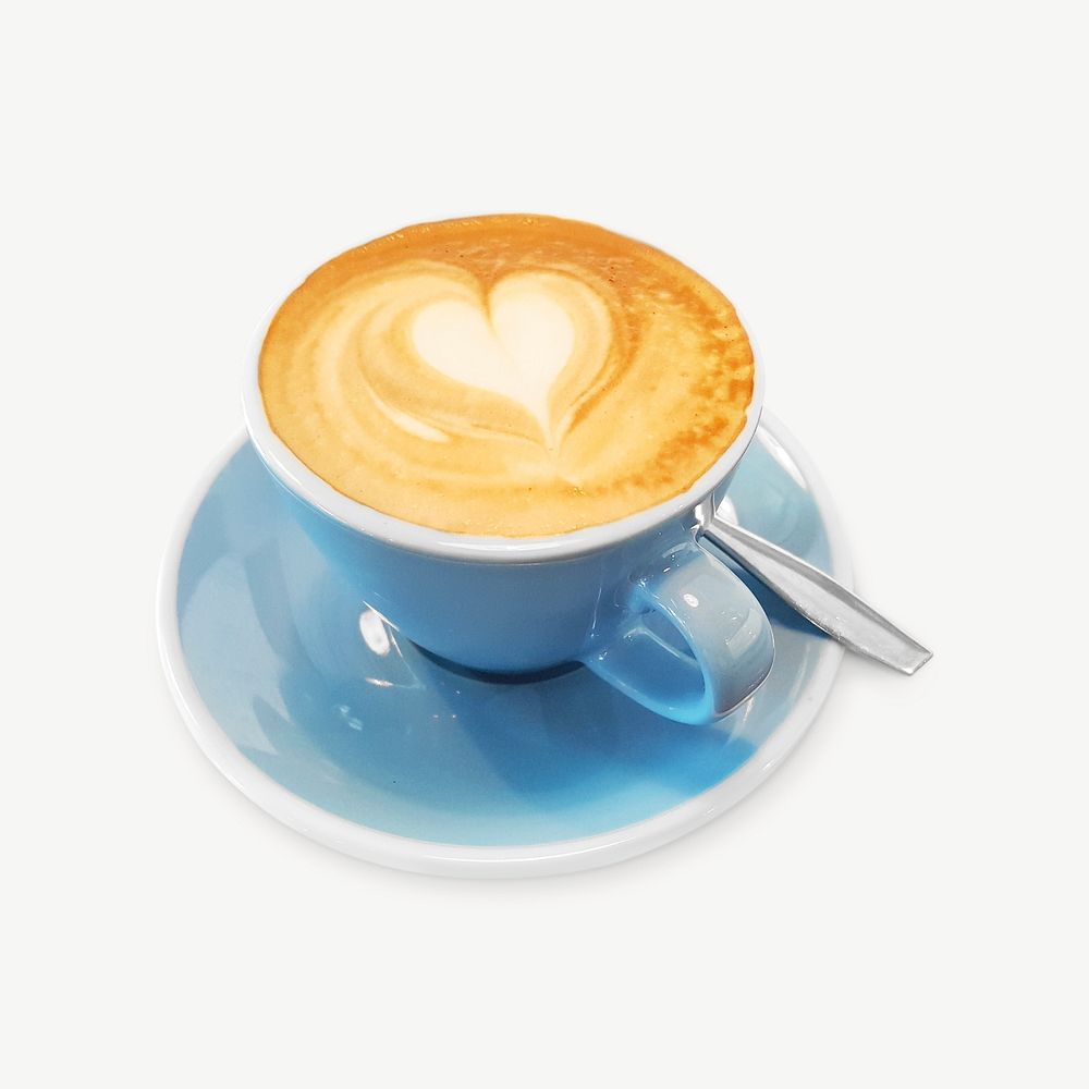 Latte art graphic psd
