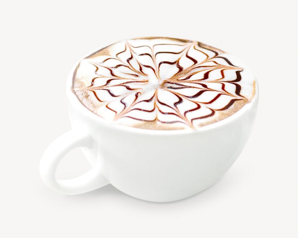 Latte art on white