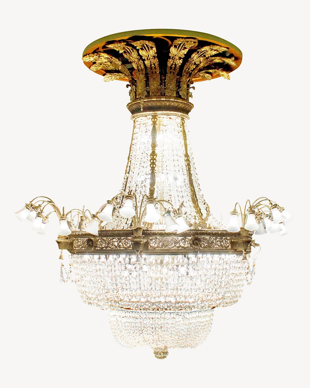 Elegant chandelier, isolated object