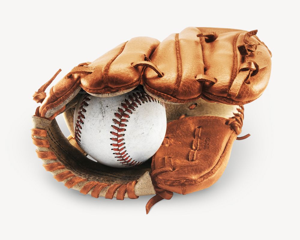 Baseball glove, isolated object on white