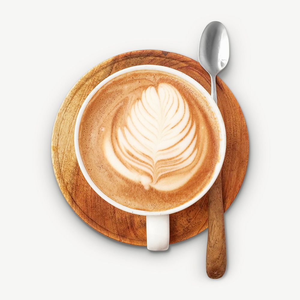 Latte art graphic psd